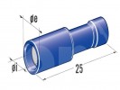 dutinka 3,86 /1-2,5mm/  - kulatá,modrá
