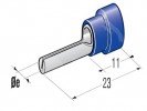 koncovka kolík.1,9 /1-2,5mm/  modrá